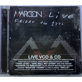 CD + VCD ซีดีเพลง + VCD Maroon 5 Live Friday The 13th แสดงสด ลิขสิทธิ์ แผ่นโปรโม