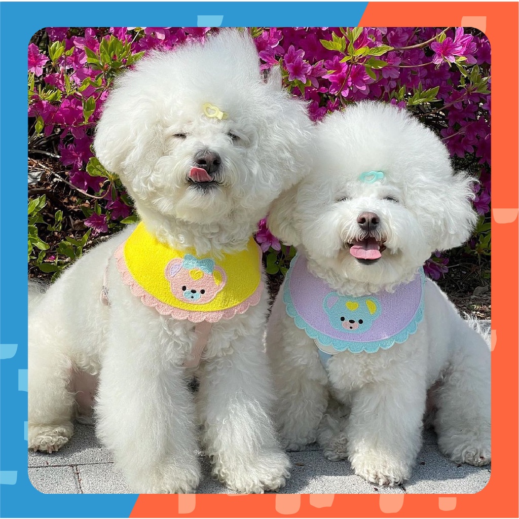 [ พร้อมส่ง] ผ้ากันเปื้อนสัตว์เลี้ยง แมว Naomi Bear Bib ผ้าพันคอแมว