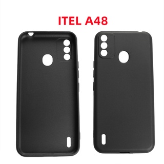 เคสโทรศัพท์มือถือ TPU นิ่ม ป้องกัน สีดํา สําหรับ Itel A48 A58 A49 A26 A37 A33 plus A57 A17 A23 Pro A27 P17 vision 5 vision 5 plus S18 S18 Pro