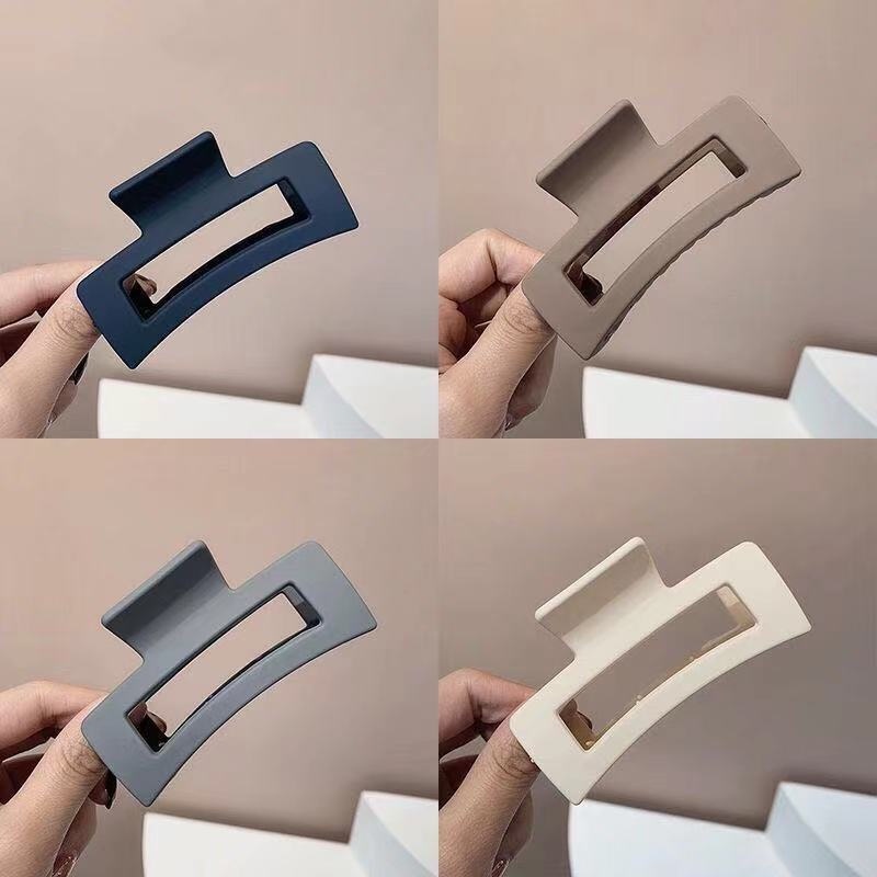 2021 ใหม่ Morandi สี Frosted Shark คลิปด้านบนคลิปกิ๊บติดผมอารมณ์หรูหราฝรั่งเศสย้อนยุคอะคริลิกลับหัวคลิป