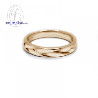 Finejewelthai-แหวนเงิน-เงินแท้925-ชุบทอง-ชุบพิ้งค์โกลด์-Silver-Ring-R127700-g/ pg (ราคาต่อวง เลือกสีตัวเรือนได้)