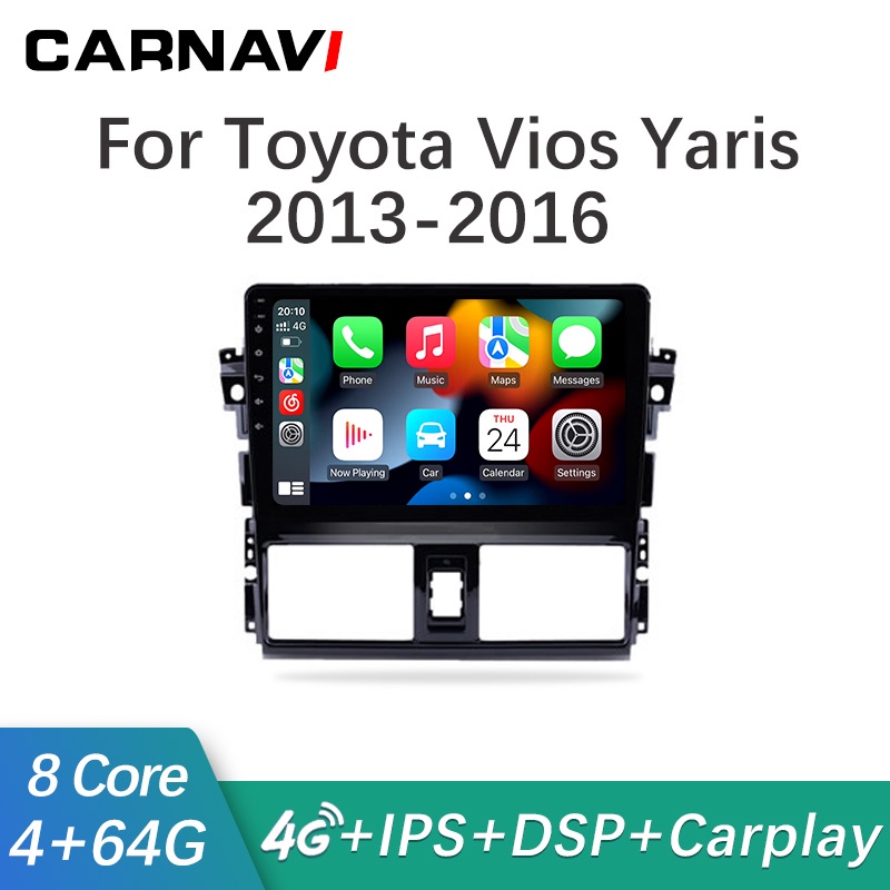 CARNAVI 2 Din Android Car Radio Multimedia Player For Toyota Vios Yaris 2013 2014 2015 2016 GPS Navigation Carplay 2 din