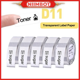 Niimbot D11 แผ่นป้ายฉลากใสกันน้ําและน้ํามันสําหรับใส่อาหาร