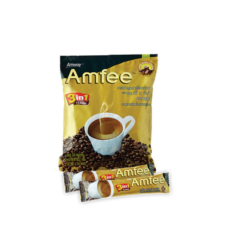 กาแฟ แอมเวย์ แบ่งขายเป็นซองเล็ก ซื้อยกแพ็คลด 20% ทักแชทได้ แอมฟี่ กาแฟปรุงสำเร็จชนิดผงตราแอมฟี่ 3 อิน 1