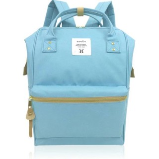 Anello Authentic Anello Japan Imported Canvas ผ้าใบ Unisex Backpack - Light Blue ฟ้าอ่อน