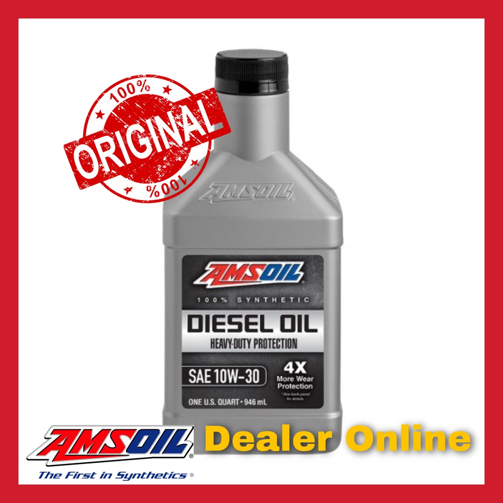 Amsoil Heavy Duty Diesel Oil 4X SAE 10w-30 น้ำมันเครื่องดีเซล สังเคราะห์แท้100%