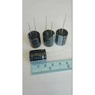 (20ชิ้น)Capacitor 680 UF 70V ELNAสีดำ ขนาด 18x21mm ของใหม่คุณภาพดีเยี่ยม จากโรงงาน สินค้าพร้อมส่งในไทย