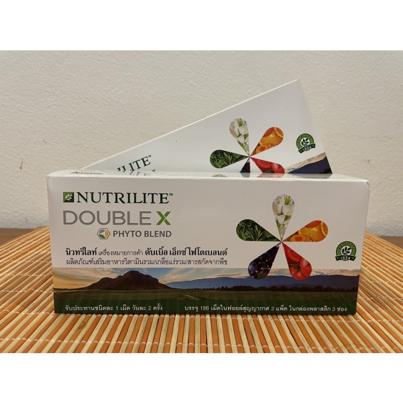 Amway NUTRILITE Double X ผลิตภัณฑ์เสริมอาหารวิตามินรวม/เกลือแร่/สารสกัดจากพืช แพ็คกล่องพลาสติก