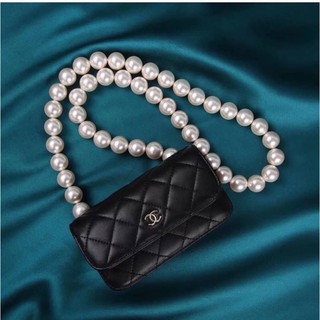 ❌Sale2390ใบเดียว❌ pearl onchain bag with lamb skin  ——— Size  16*3.5*8CM  อุปกรณ์  กล่อง+ใบเสร็จ+การ์ด+ริบบิ้น+ถ