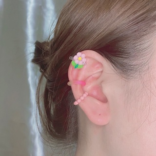 พร้อมส่ง ต่างหูหนีบ earcuff ต่างหูหนีบดอกไม้ ราคาถูก