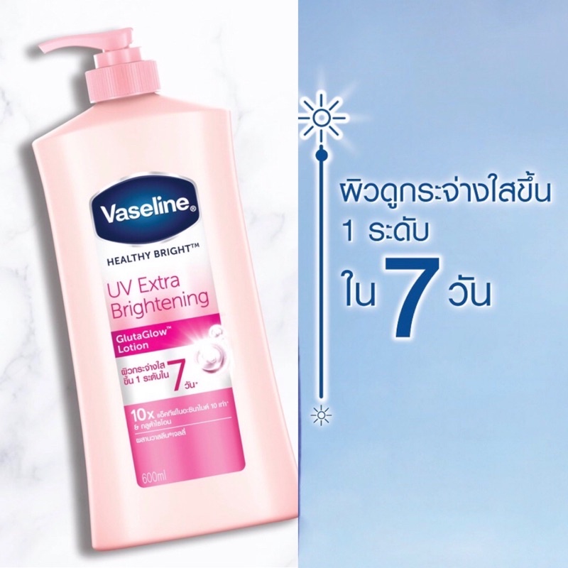 Vaseline Body Lotion Healthy Bright UV Lightening Pink 370, 500ml