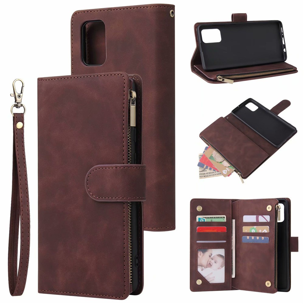 เคส ซัมซุง Casing for Samsung Galaxy A37 A57 A07 A17 A06 A16 A26 A36 A56 A32 A33 A53 A73 A13 A23 A54 A34 A55 A14 A52 A52s A42 4G 5G เคสมือถือหนังซิปฝาพับพร้อมช่องกั้นกันชนใส่บัตร Flip Cover Wallet Zipper Case Phone TPU Silicone With Card Pocket Slots ราคา ถูกที่สุด ดีลบีเคเค แกลเลอรีภาพที่ 7