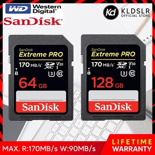 การ์ดหน่วยความจํา SanDisk Extreme Pro16GB 32 64GB 128GB 170MB/s UHS-I SDXC