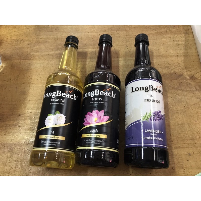 ไซรัป กลิ่นดอกไม้ ดอกบัว ดอกมะลิ ลาเวนเดอร์ ลองบีช Longbeach syrup lotusjasmine lavender