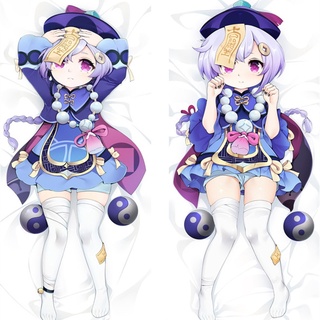 ปลอกหมอน ลายอนิเมะเกม Genshin Impact Qiqi Dakimakura ขนาด 60x180 ซม. แนวเซ็กซี่ สําหรับกอดร่างกาย