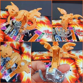 RARE !! AUTH BAKUGAN 2 DNA G Power 750G/1000G S4 METAL ROBOT - Brown SILVER Beige ธาตุดิน