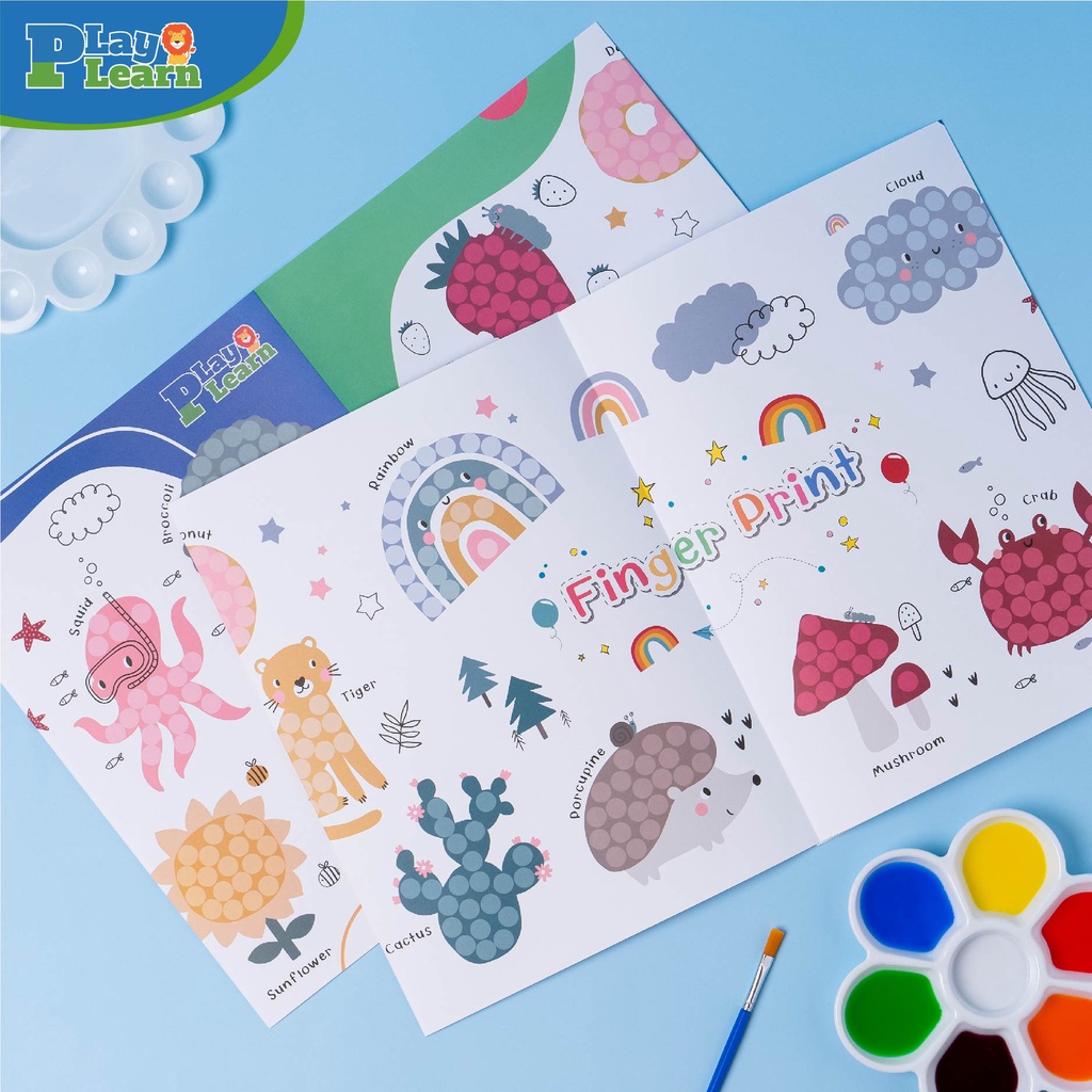 กระดาษระบายสีด้วยนิ้วมือ Jumbo Finger Print Play Plearn Kid เหมาะสำหรับเด็ก 1 ขวบขึ้นไป - รูปที่ 4