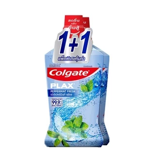 คอลเกต พลักซ์ น้ำยาบ้วนปาก สูตรเปปเปอร์มิ้นต์ เฟรช 750 มล. X 2 ขวด COLGATE PLAX PEPPERMINT FRESH MW 750 ML. X 2 BOTTLES