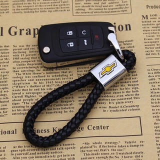 พวงกุญแจเชือกถักพวงกุญแจเชือกถักสําหรับรถยนต์ Chevrolet Car Sign Key buckle Car Sign Key Buckle Braided rope Keychain