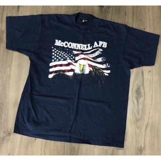 เสื้อยืดผ้าฝ้าย พร้อมส่ง เสื้อยืดแขนสั้น คอกลม ผ้าฝ้าย 100% พิมพ์ลาย Mcconnell Afb Bald Eagle แฟชั่นฤดูร้อน สําหรับผู้ชา