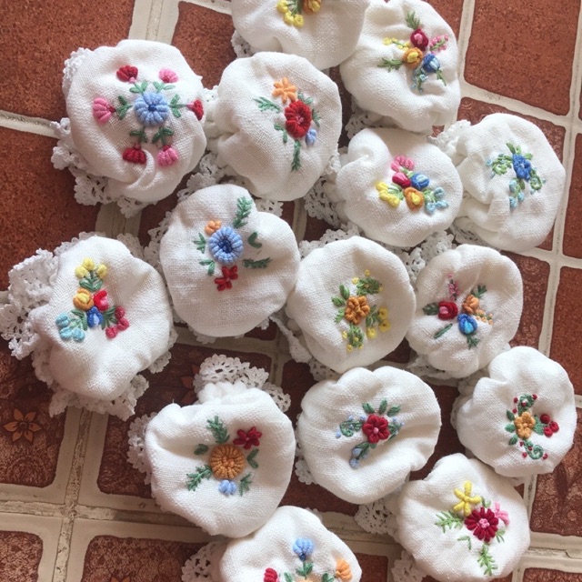 ที่สวมลูกบิดประตูสวมกระปุกเกียร์ ผ้าฝ้ายปักมือ