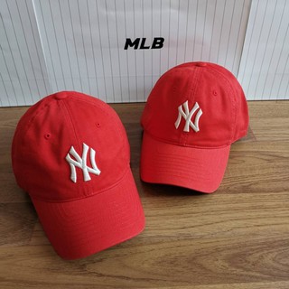 หมวก MLB Cap สีแดง logo ny ❤️❤️