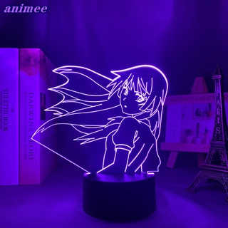 โคมไฟ Led รูปการ์ตูนอนิเมะ Bakemonogatari 3d สําหรับตกแต่งห้องนอนเด็ก ของขวัญวันเกิด