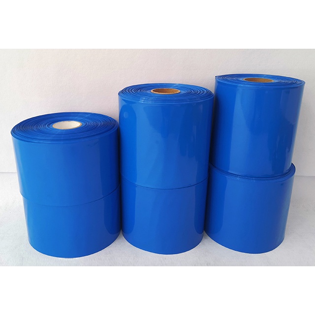 ((1.0 ม. ~ 2 ม.) ท่อหดความร้อน Pvc 30 50 70 มม. 90 มม. 110 มม. 120 มม. 150 170 210 230 มม. ฟิล์มแบตเตอรี่ 18650 สีฟ้า