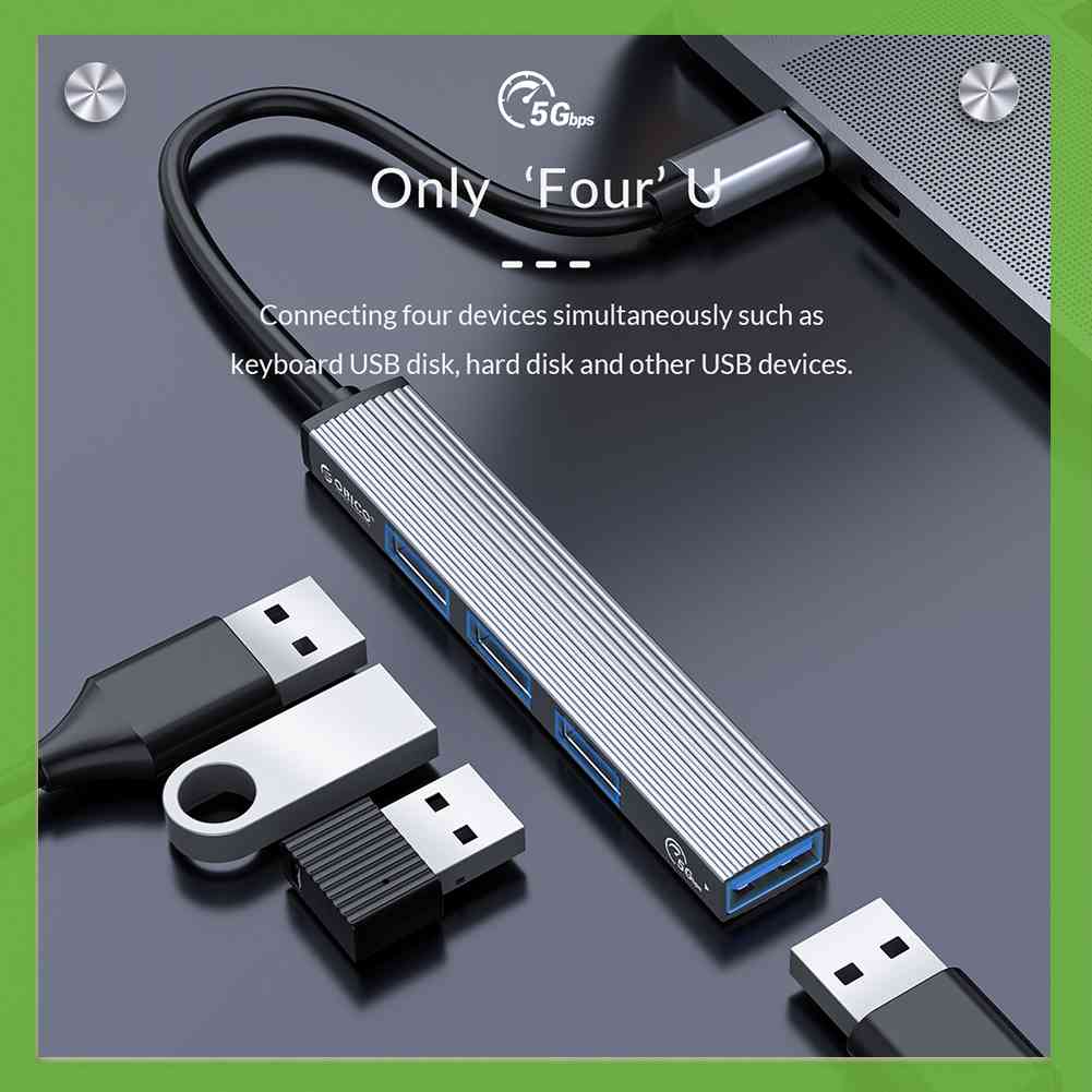 Orico AH13 Type-C เป็น USB3.0 ฮับความเร็วสูง อะแดปเตอร์ขยายการส่งสัญญาณ [Aigoni] #6