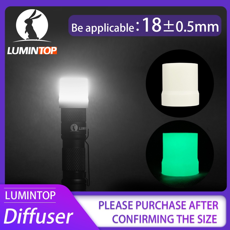 Lumintop ไฟฉาย diffuser สําหรับเครื่องมือ AA AAA ขนาด 18 มม. และ 14 มม. และ 28 มม. สําหรับ EDC18 ขนาด soft diffuser