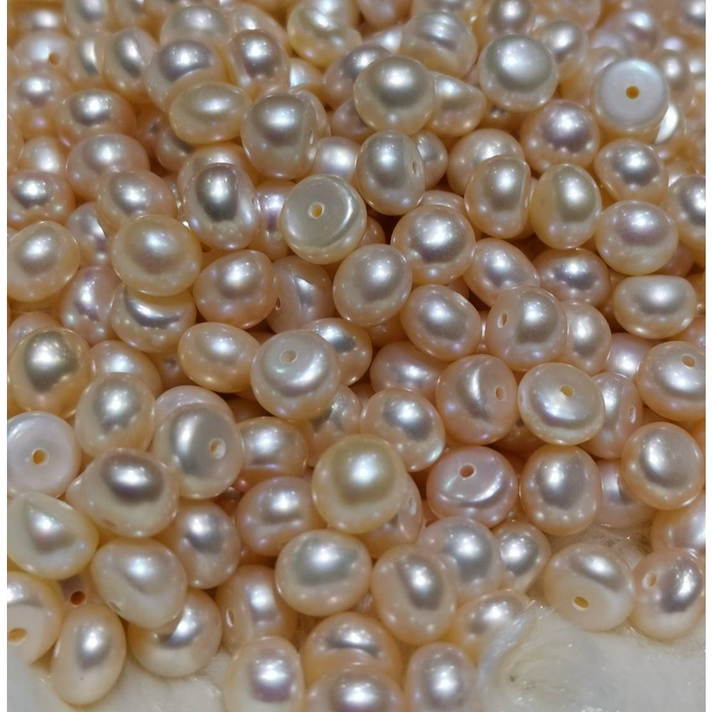 ไข่มุก100% 6-6.5มิล ทรงซาลาเปา(Pearl) สามารถนำไปประกอบกับตัวเรือนแหวน จี้ และ ต่างหู เหมาะสำหรับเป็นเครื่องประดับ