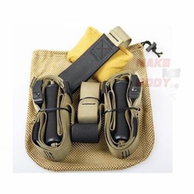 เชือกออกกำลังกาย TRX สีกากี