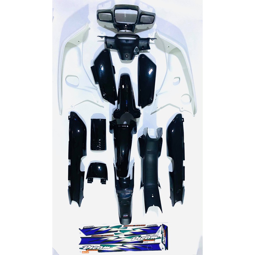 ชุดสีดรีมc100n รุ่นบังลมขาว พร้อมสติ๊กเกอร์ รอ  14 ชิ้น ทั้งคัน  รอ+A1+B23+C7 - รูปที่ 3