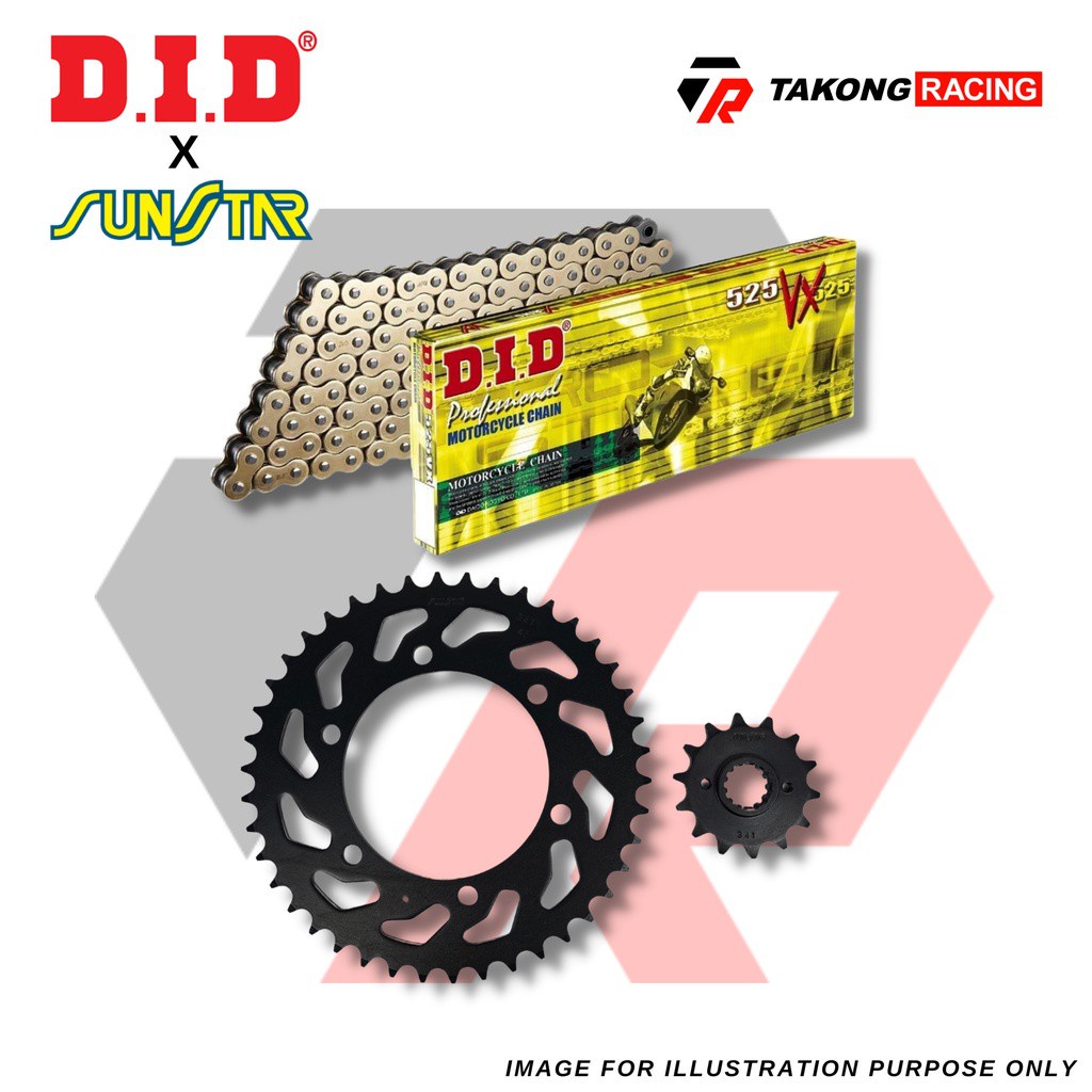 DID x Sunstar Yamaha MT-07 (525VX X-Ring) ชุดโซ่