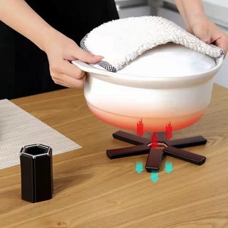 NO.1 Folding Silicone Heat Insulation Pad /  Non Slip Heat Insulating Placemat Silicone Trivet Mat