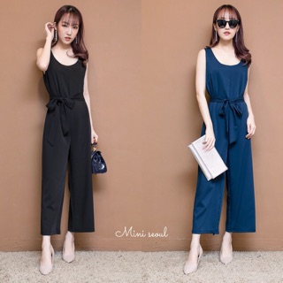 Sleeveless Belt Jumpsuit