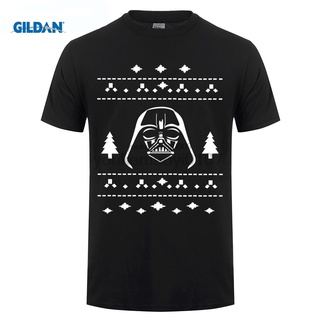 เสื้อยืดคอกลมGILDAN เสื้อยืดคอกลม แขนสั้น พิมพ์ลาย Vader Ugly Christmas Darth Star Geek Nerd Wars แฟชั่นฤดูร้อน สําหรับผ