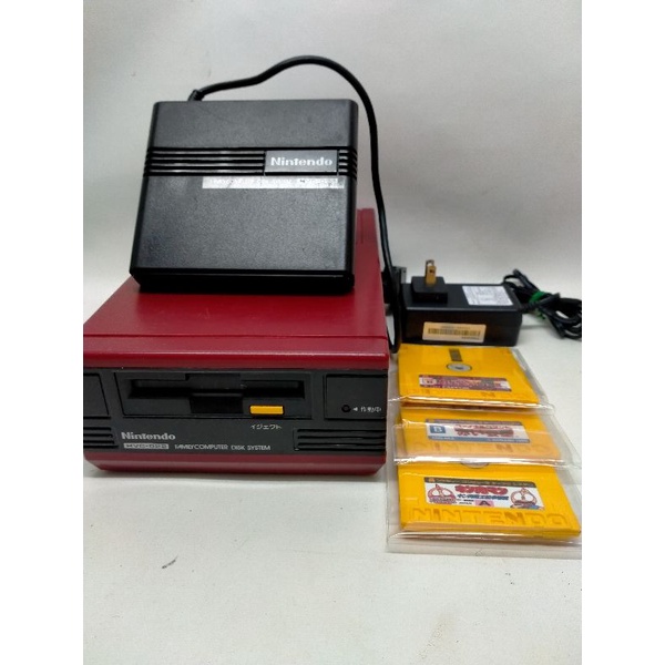 Nintendo Famicom Disk System FDS หรือ ดิสแดง พร้อมเกม หม้อแปลง ไฟไทย อ่านลื่นสายพานแท้ใหม่ๆ