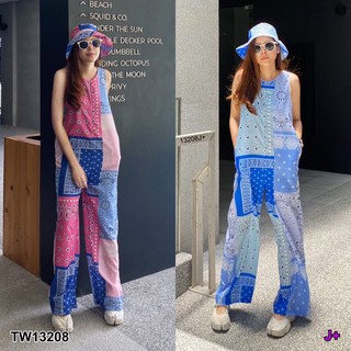 ❤️ TW13208 Jumpsuit จั๊มสูทยาวแขนกุด ทรงใส่ง่าย มีซิปหลัง มีกระเป๋าทั้งสองข้าง รอบนี้จัดหมวกบักเกตเข้าเซตมาก