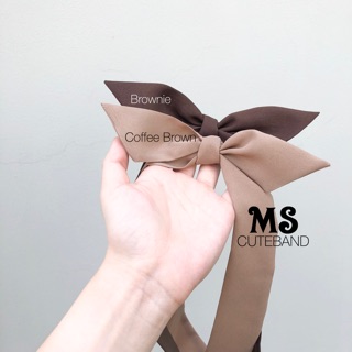 HAIRBAND 🤎 สีน้ำตาล กาแฟ คาราเมล ผ้าผูกผม ผ้าคาดผม แบบผูกเอง made to order ส่งจากไทย MSCUTEBAND