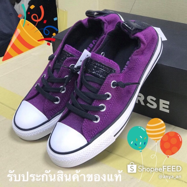 Converse All Star Shoreline OX White / Purple (รับประกันของแท้)