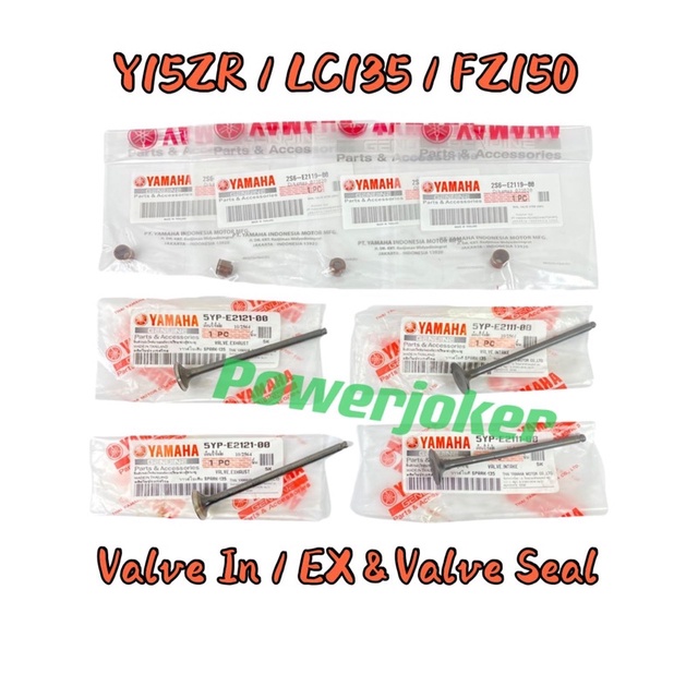 Y15/Y15ZR/LC135/LC 135/FZ150/FZ 150 ใหม่ - เครื่องยนต์วาล์ว In & Ex Vlave Intake & Valve Exhaust & V