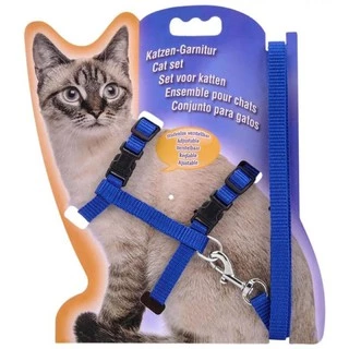 PEKO PET&CAT สายจูงสัตว์เลี้ยง แบบสองวรรค สำหรับสุนัข แมว กระต่าย สายจูงเชือกไนล่อน มีหลายสี
