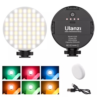 Ulanzi VL69  Bi-Color Mini ไฟติดหัวกล้อง เปลี่ยนแสงได้ 6 สี ไฟพกพา ไฟถ่ายภาพ ไฟถ่าย Video