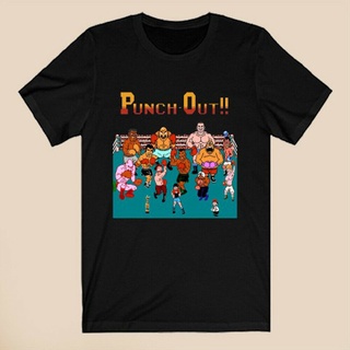 คอลูกเรือเสื้อยืด พิมพ์ลาย Iron Mike Tyson Punch Out สีดํา สไตล์เรโทร สําหรับผู้ชายS-5XL