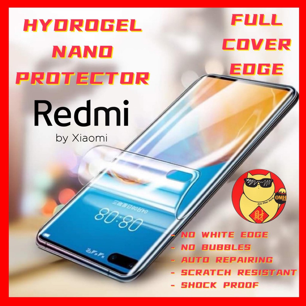REDMI NOTE 9/NOTE 9 5G/NOTE 9 PRO 5G/NOTE 9 PRO/NOTE 9 PRO MAX/NOTE 9S/HYDORGEL/NANO SCREEN PROTECTO