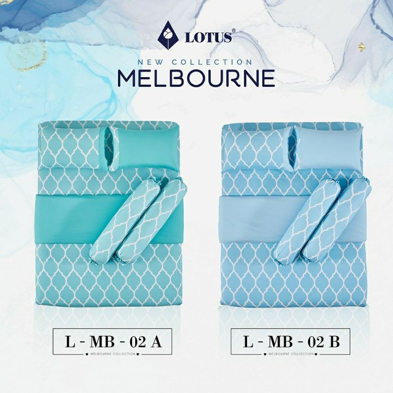 ผ้าปูที่นอน 5 ฟุต 490 เส้นด้าย Lotus Melbourne ~เคลือบสารป้องกันไรฝุ่น รวมลายขายดี