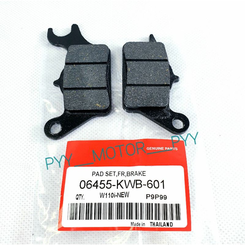 HONDA ผ้าเบรคหน้า (ดิส) WAVE110i , WAVE125i 2012 ปลาวาฬ [รหัสสินค้า 06455-KWB-601] เกรดโรงงาน แท้❗