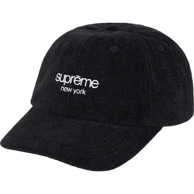 หมวก Supreme 2-Tone Canvas 6-Panel Black ใหม่พร้อมส่ง ของแท้