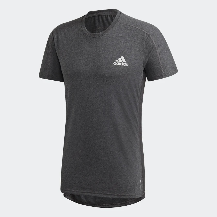 Adidas เสื้อกีฬาผู้ชาย Own The Run Soft Tee | Dark Grey Heather ( FS9801 )